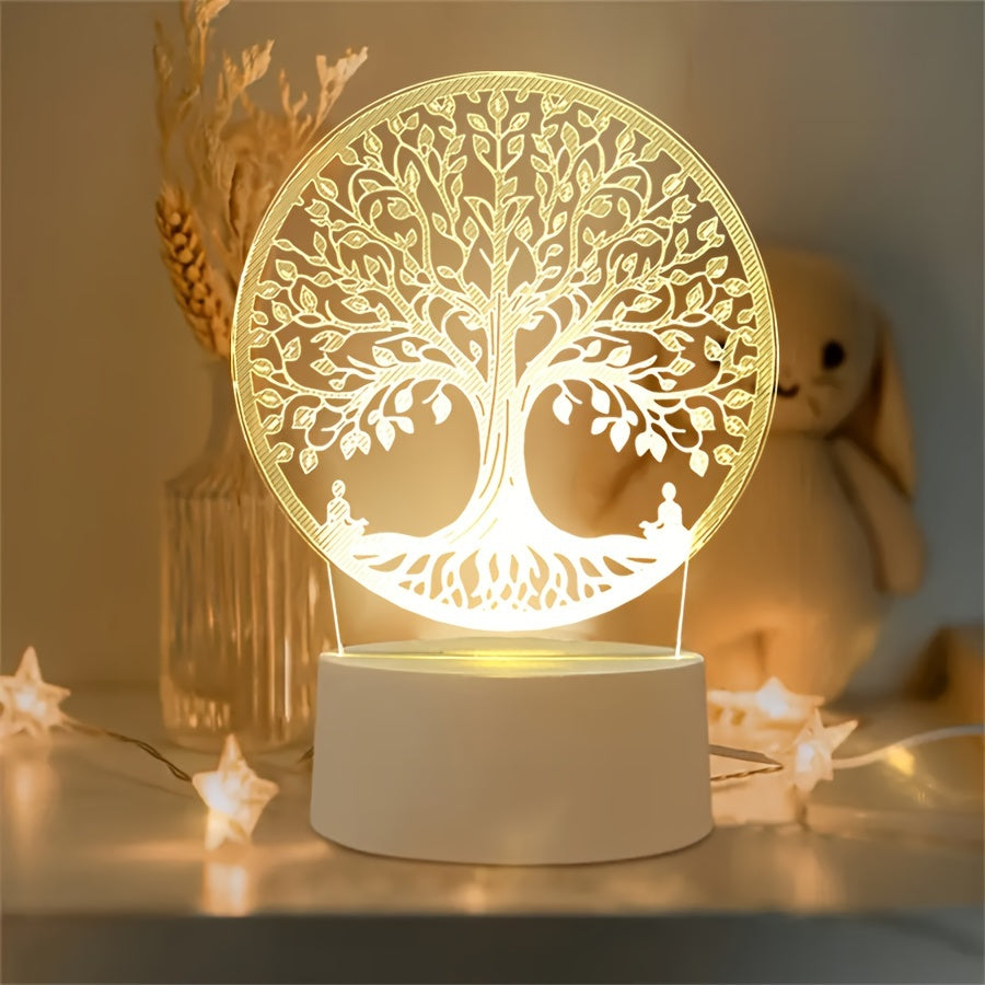 GlowTree Lamp - 3D Acrylic Night Light USB