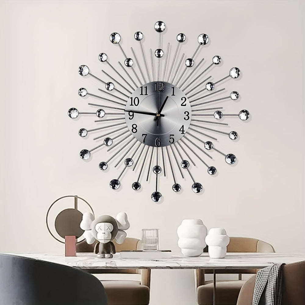 LuxeTime Clock - Elegant Wall Clock with Crystal Details