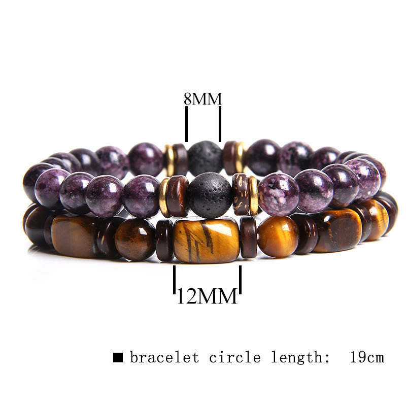 Stylish African turquoise and tiger eye bracelet - Naya collection