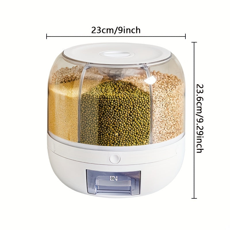 GrainGuard – Elegant Rotating Storage Box for Grain