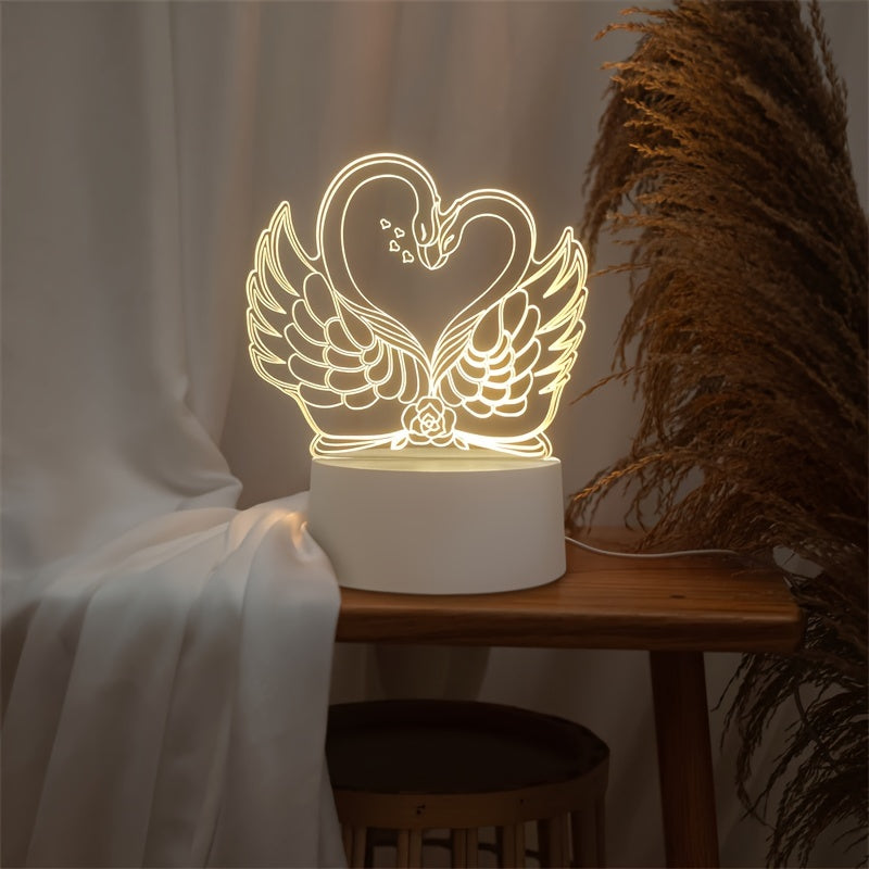 SwaneLume – USB 3D LED Table Lamp