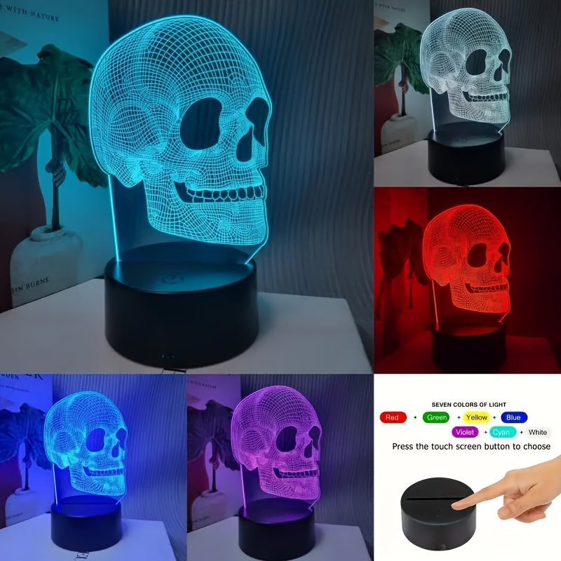 SkullGlow Lamp - Unique 3D LED Table Decoration