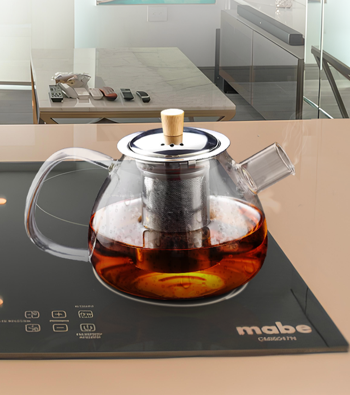 TeaFusion - Stilren teapot med filter och värmehållare
