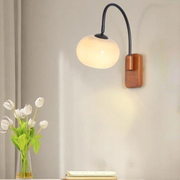 Orbite Wall Lamp – Elegant Wall Lamp Made of Khaki Glass