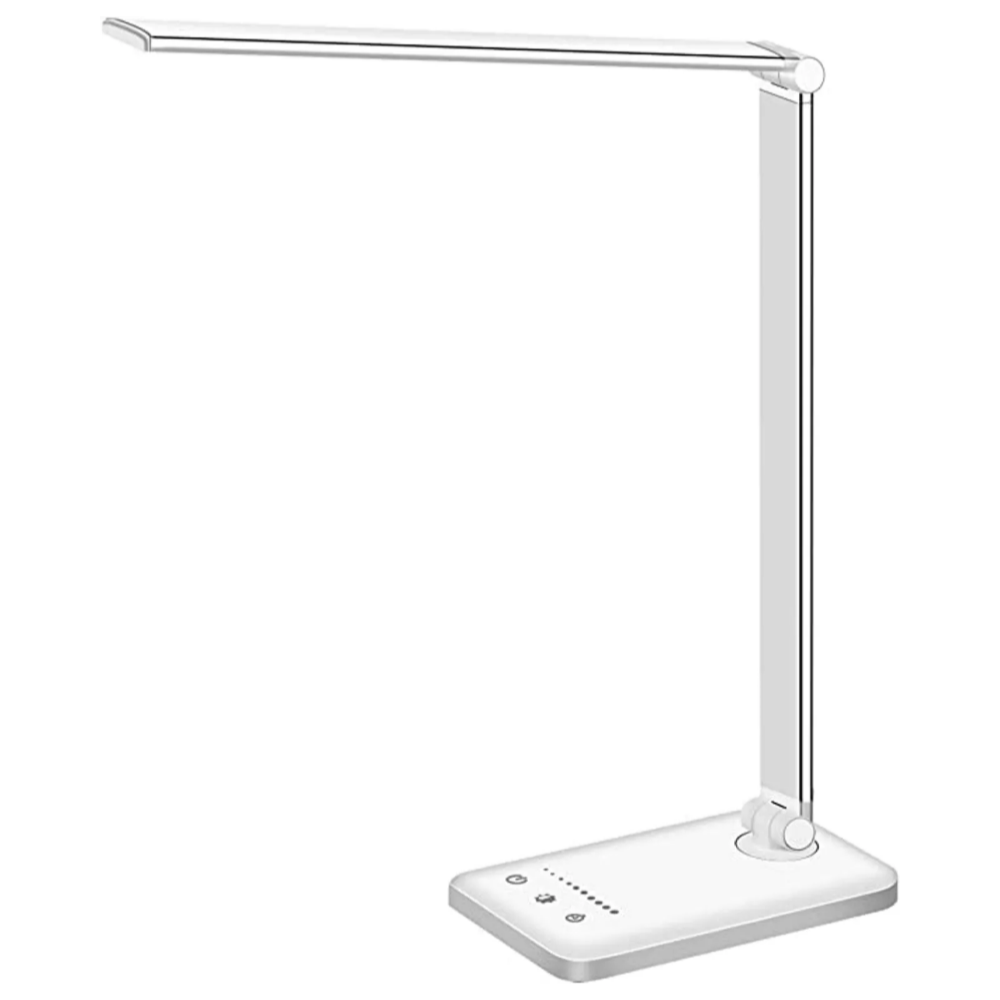 LED Desk Lamp - Table Lamp with USB Charging Port, 5 Light Settings and Brightness Levels