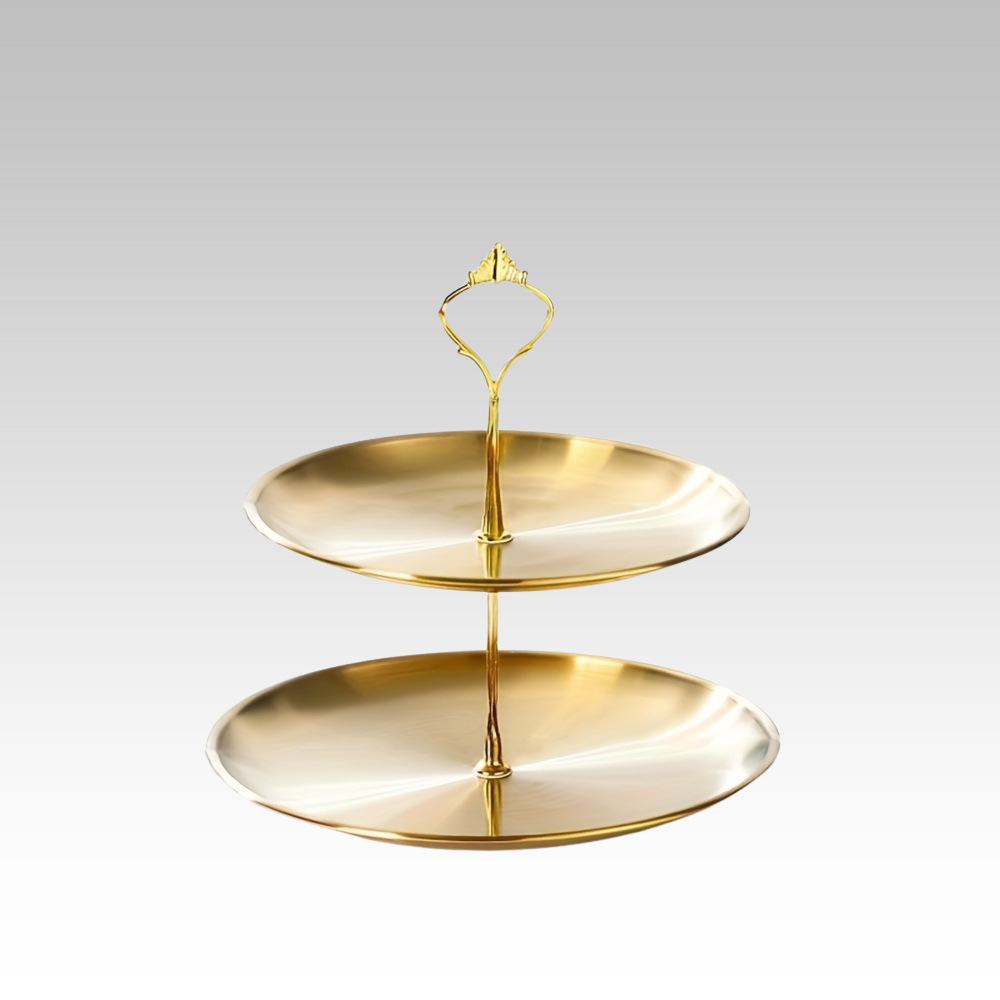 SteelTower - Elegant Three-Piece Serving Platter for Parties