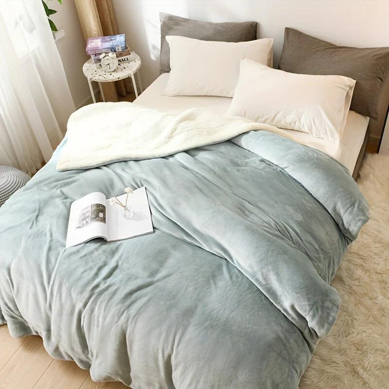 LuxeFlannel – Double-Sided Sherpa Blanket for Ultimate Comfort