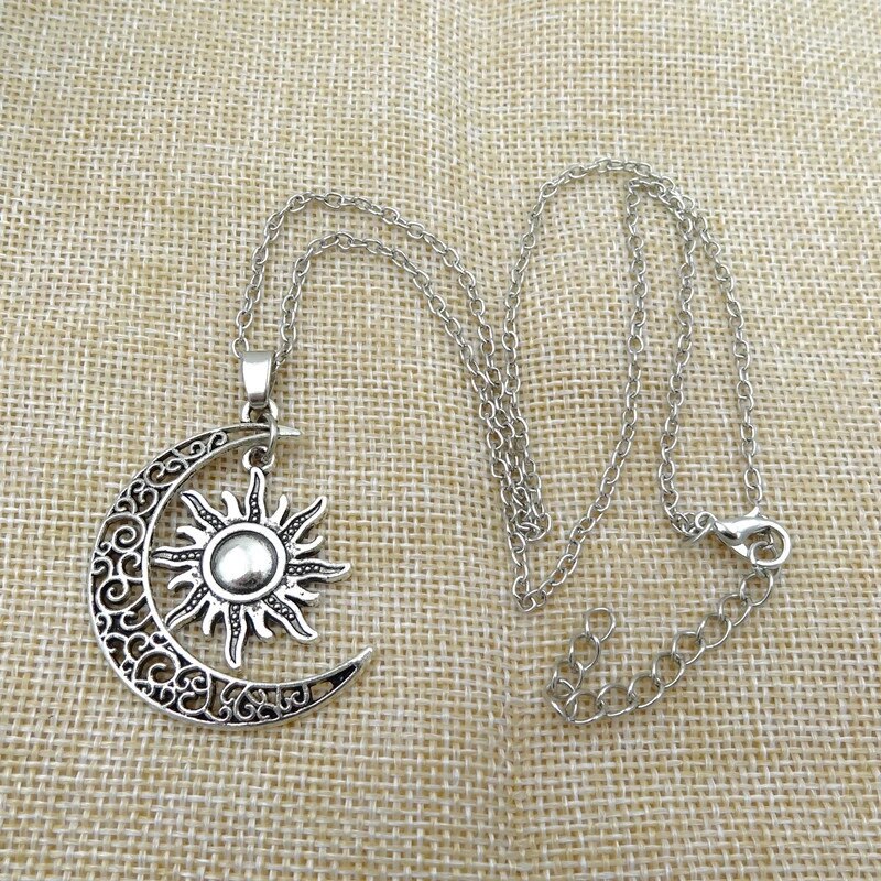 Enchanting Vintage Sun and Moon Necklace | Two in One: Double Meaning in One Beautiful Necklace!