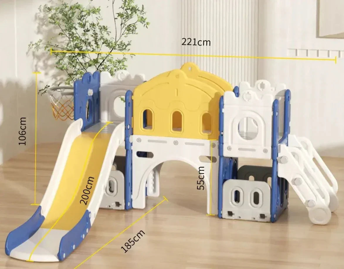Mini Play Island with Multifunctional Swing and Slide Set