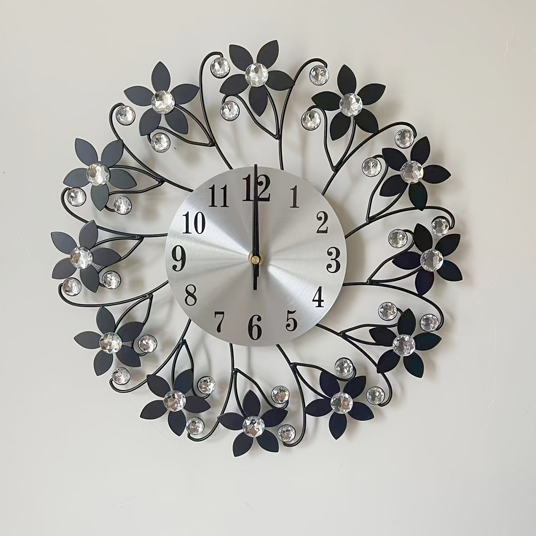 EleganceClock - Design Väggklocka 14 Tum Svart