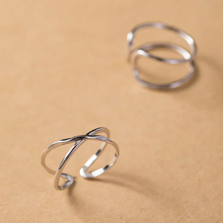 Adjustable Double Line Ring - Elegant Lina Design