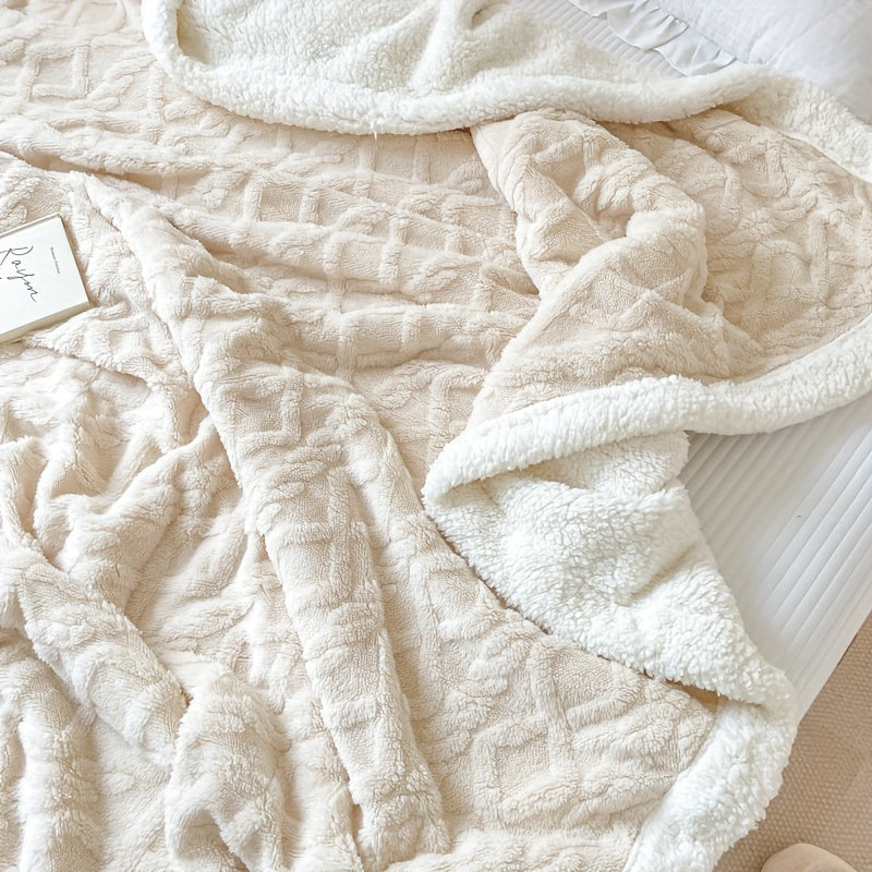 Stylish Reversible Fleece Blanket for Ultimate Comfort and Warmth