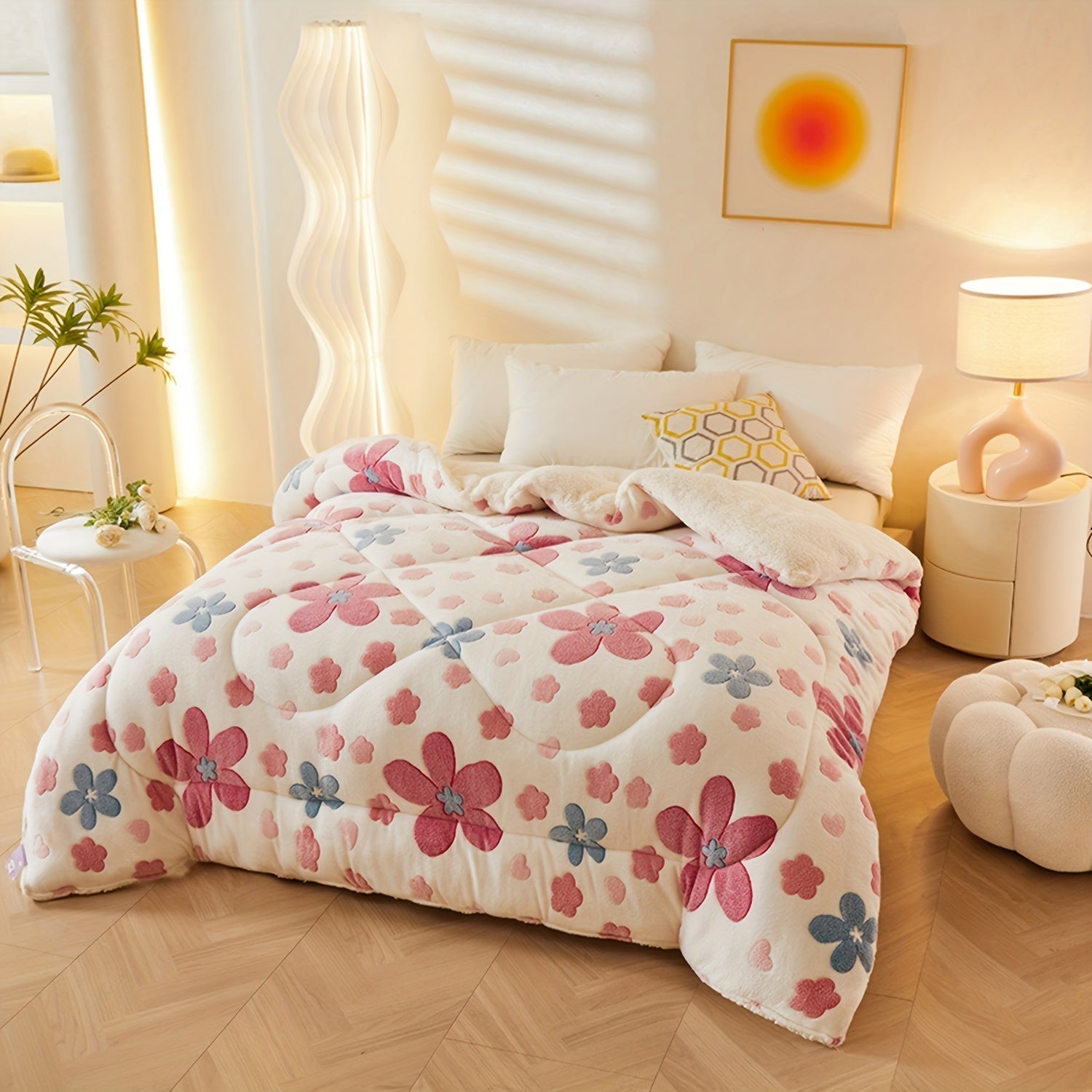 FloralDream – Soft Fleece Winter Blanket