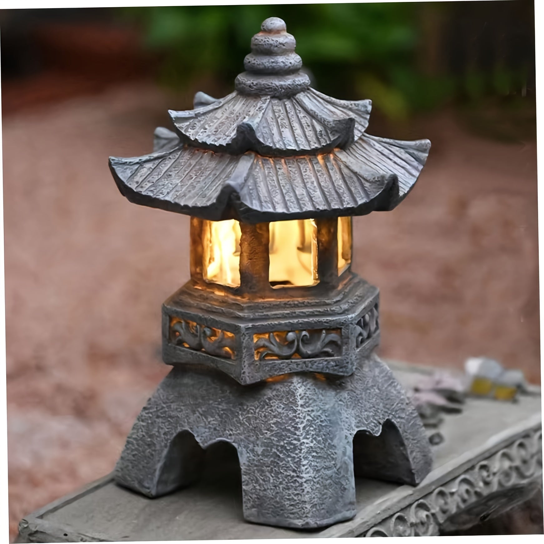 LumiGlow Lampa - Zen Trädgårdsdekoration på Solenergi