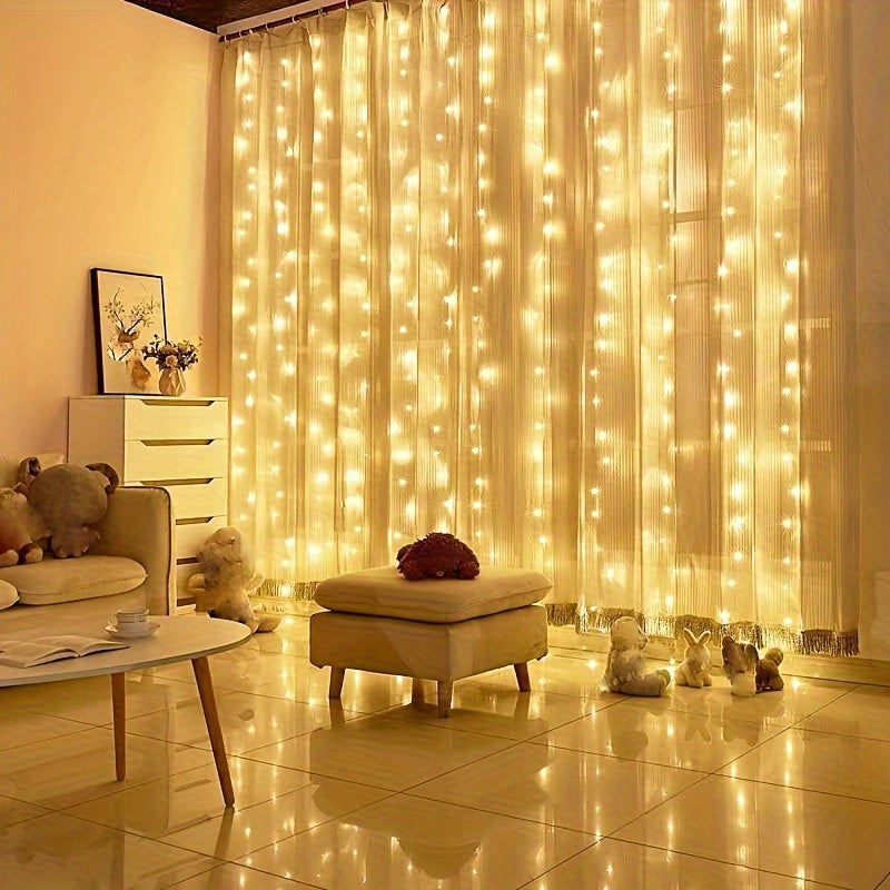 LuxeGlow – USB LED Gardinbelysning för Fester