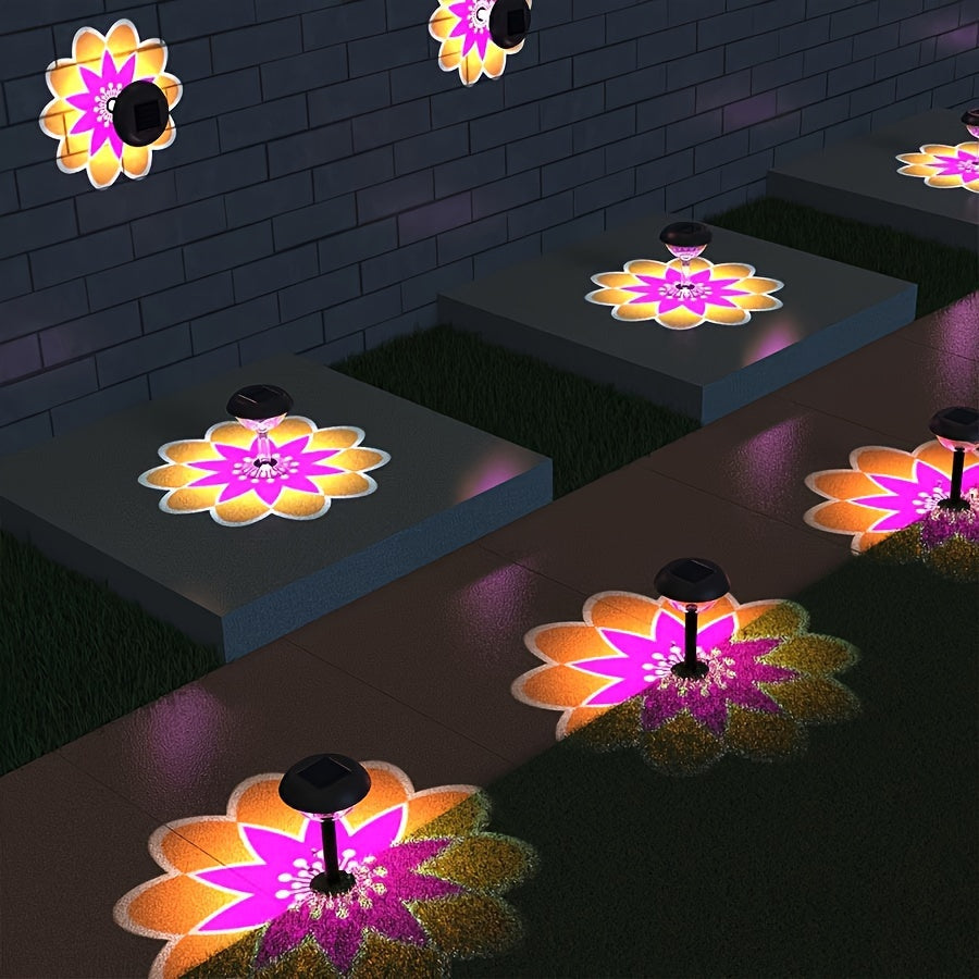 SolarBloom Lampa – Solenergi Bordslampa med Blommig Design