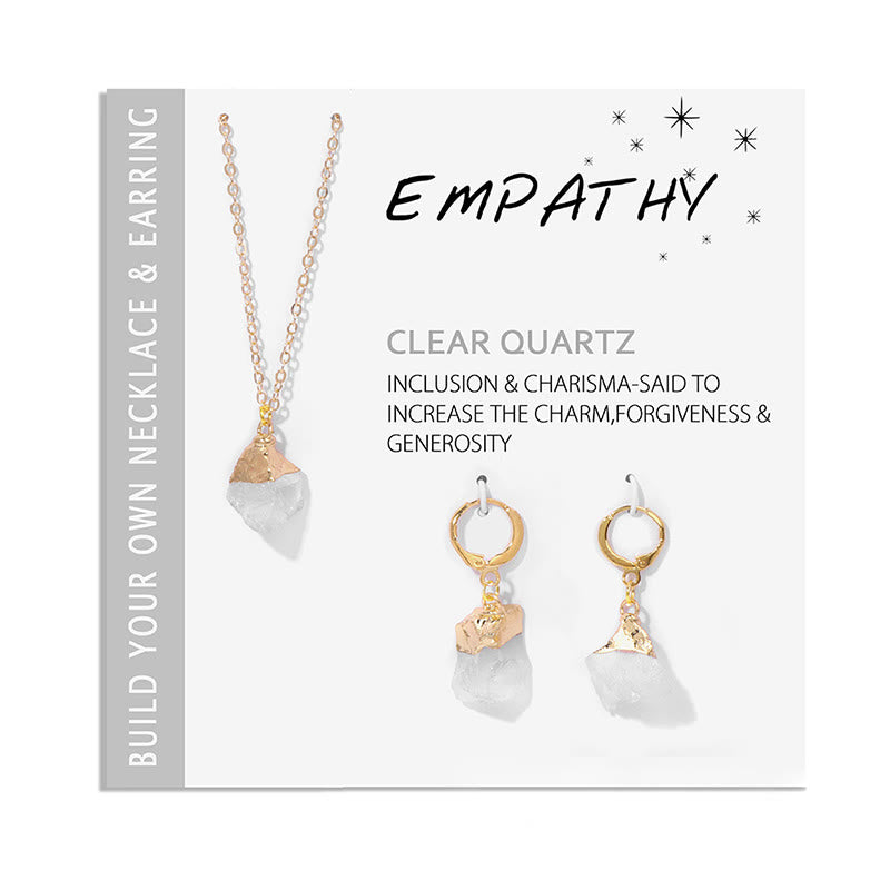 Tempting Crystal Jewelry Set with Necklace and Earrings - Elara