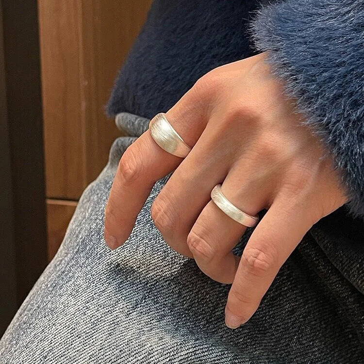 Adjustable Silver Dome Ring - Elegant Nora with Timeless Charm