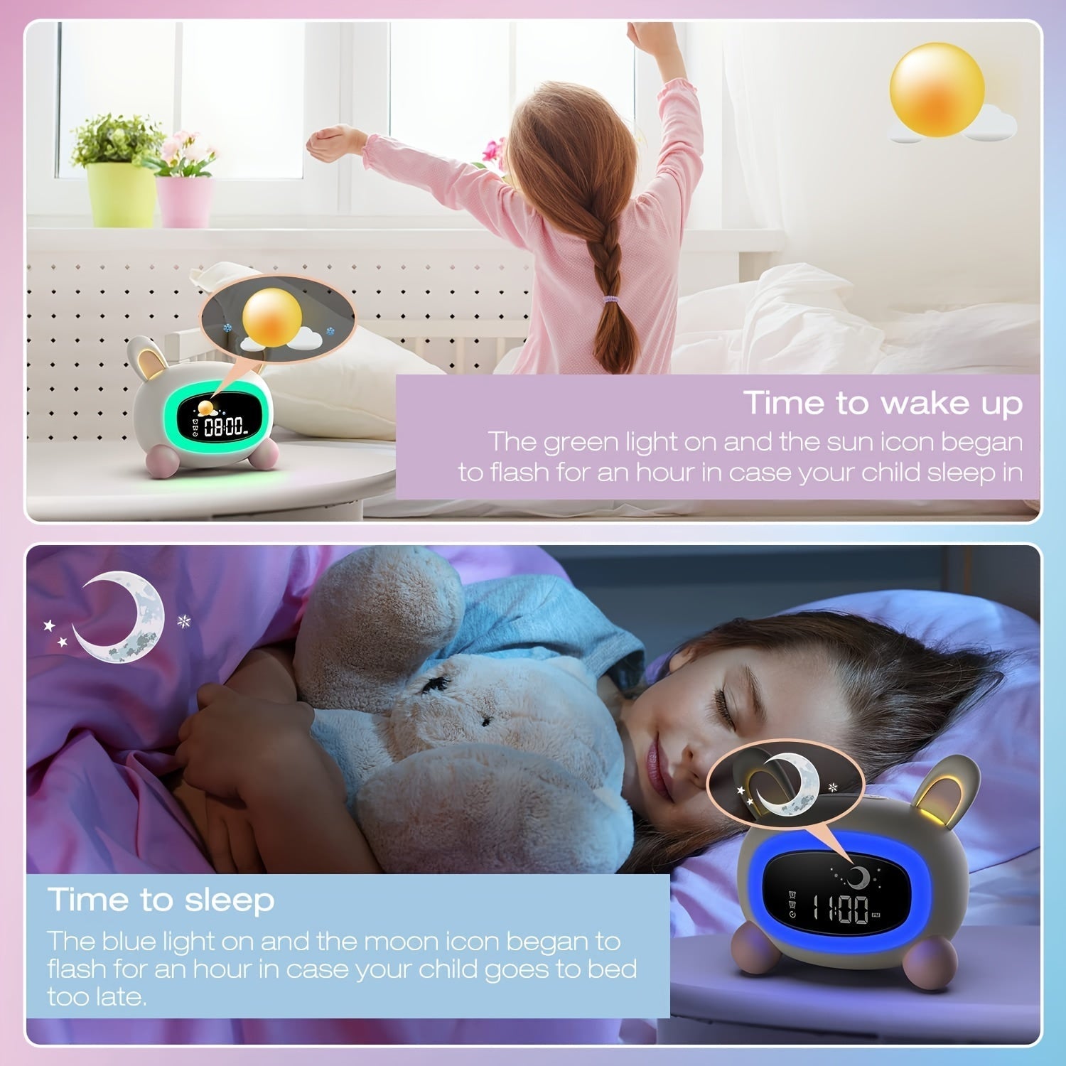 BunnyTime – Cute Alarm Clock with Light and Music