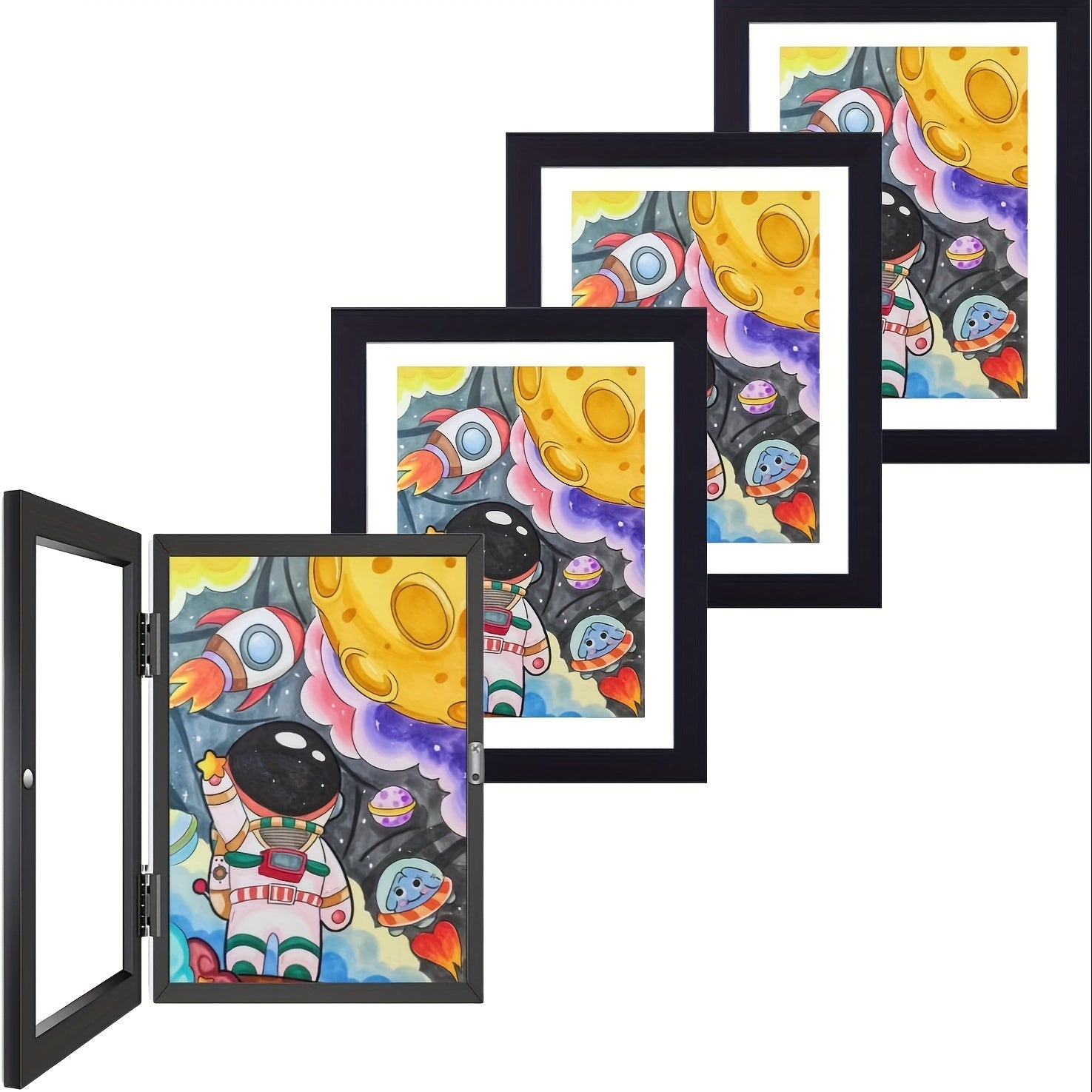 KidArtFrame – Cartoon Kinder Photo Frame with Wooden Frame