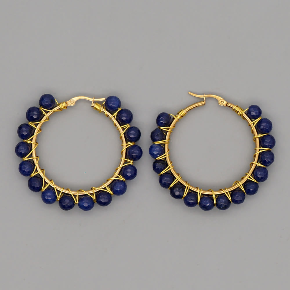 Sannes Elegant Boho Natural Crystal Earrings