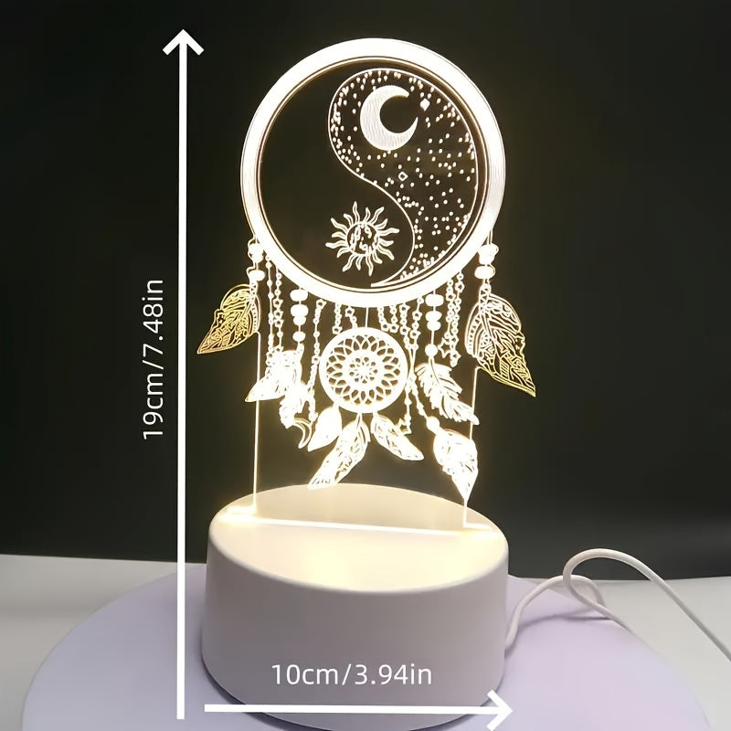 DreamCatcherGlow - 3D LED Night Light with USB