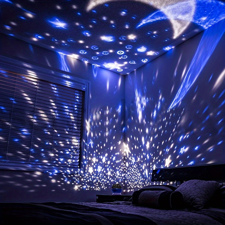 StarryDream Projector – Colorful Starlight with 360° Rotation