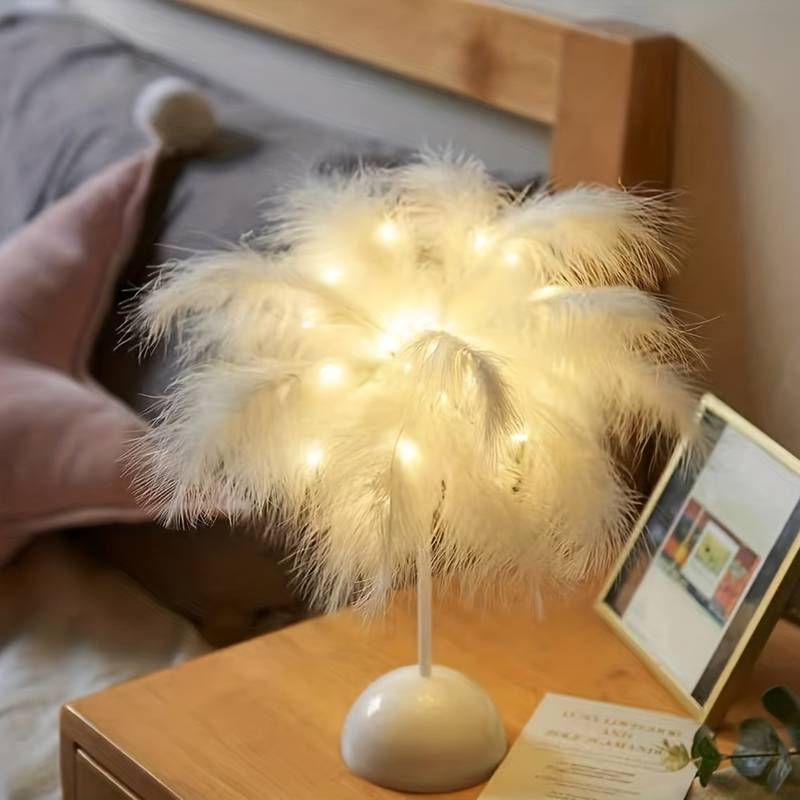 Featherlight™ - Wireless Desk Lamp with Feathers