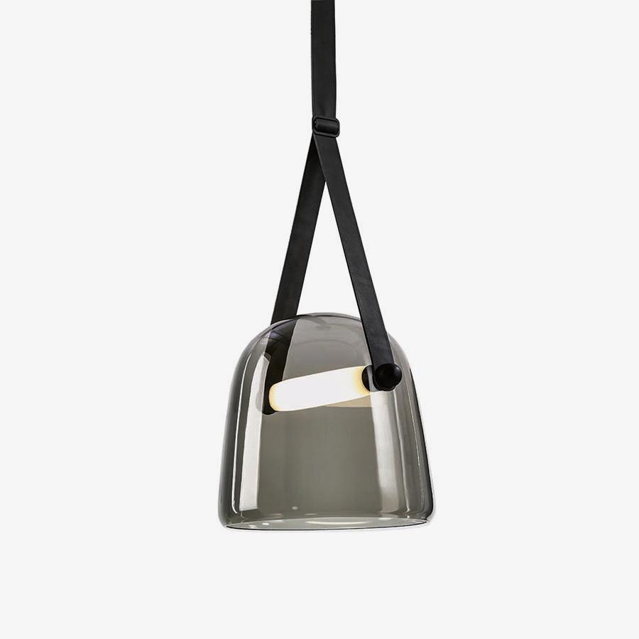 LunaMona Ceiling Lamp - Modern Hanging Lamp in Metal and Glass