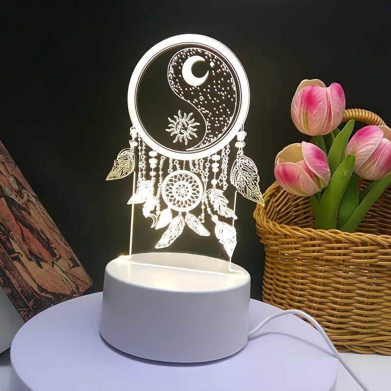 DreamCatcherGlow - 3D LED Night Light with USB