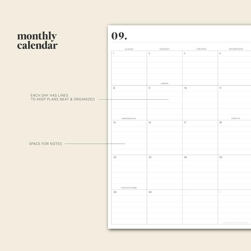 PlanEase - Stylish 24-25 Year Planner for Efficiency