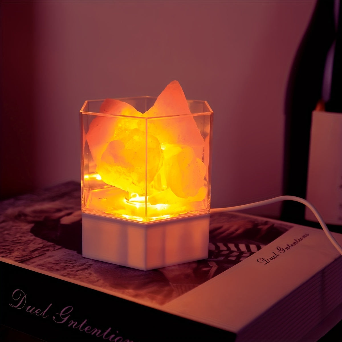 HimalayanGlow Lamp – Atmospheric Salt Night Light with USB
