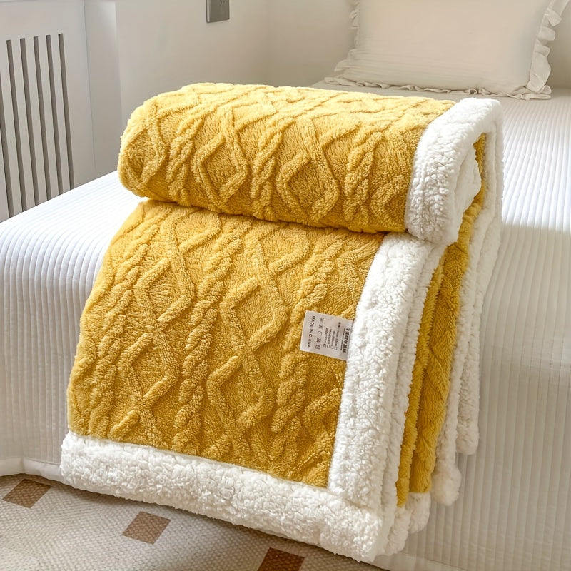 Stylish Reversible Fleece Blanket for Ultimate Comfort and Warmth