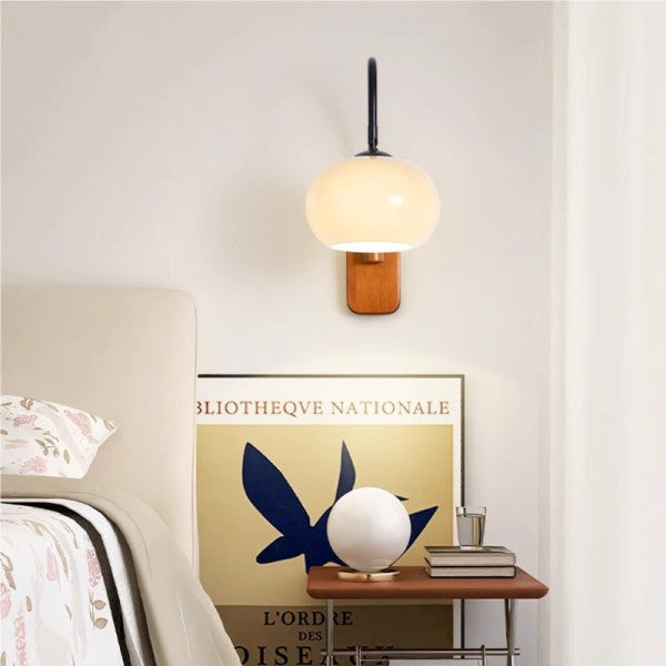 Orbite Wall Lamp – Elegant Wall Lamp Made of Khaki Glass