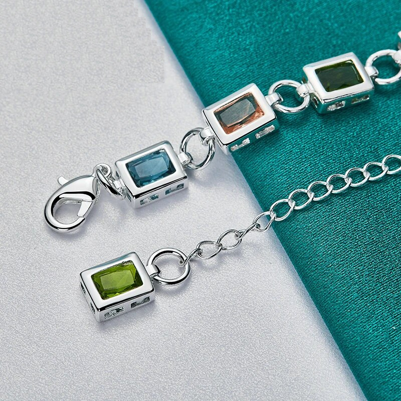 Luxe Multicolor Zircon Bracelet with Radiant Stones
