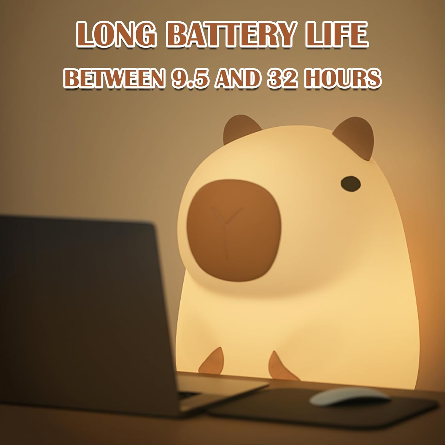 Cute CapySnuggle Night Light - Warm Light in Capybara Design