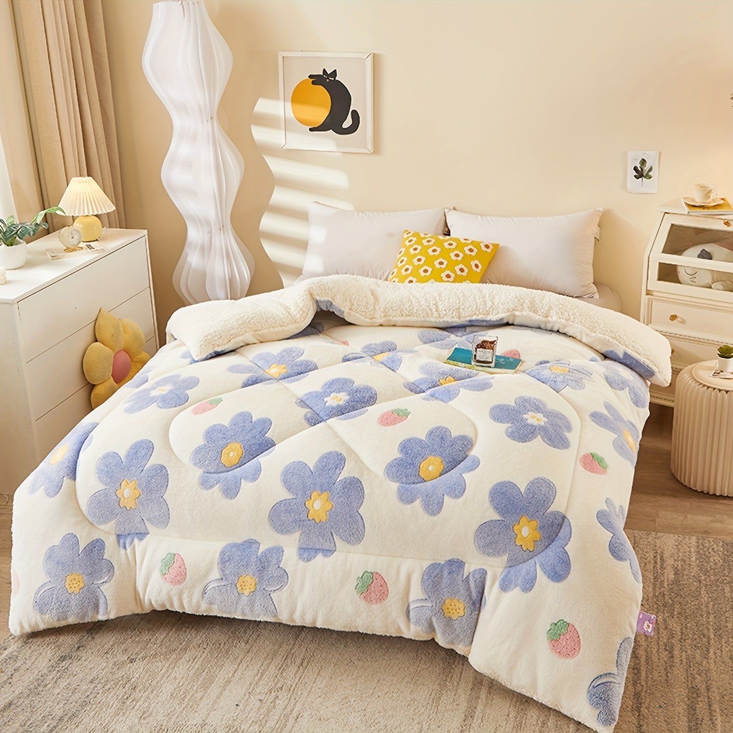 FloralDream – Soft Fleece Winter Blanket