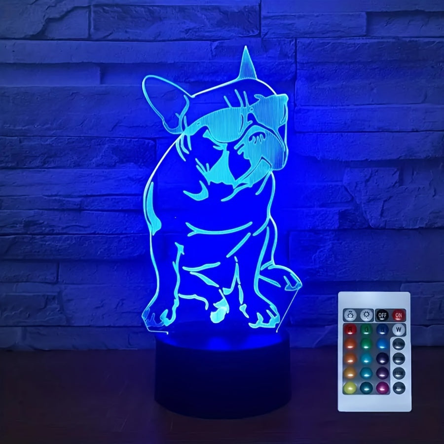 DecoBulldog - 3D French Bulldog Lamp with Colors