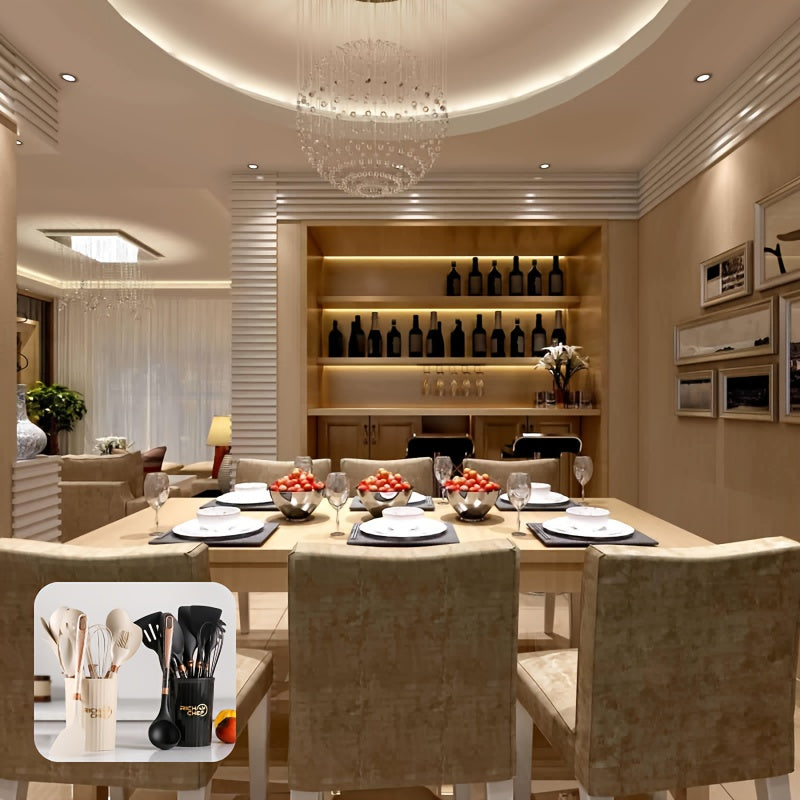 Premium Cooking - Kitchen Joy with the Elegant Silicone Kitchen Utensil Set