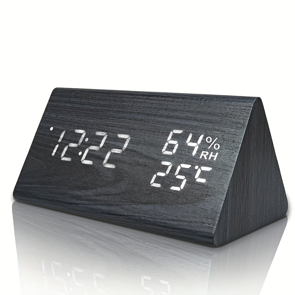 NatureClock – Stylish Wooden Alarm Clock with Climate Display