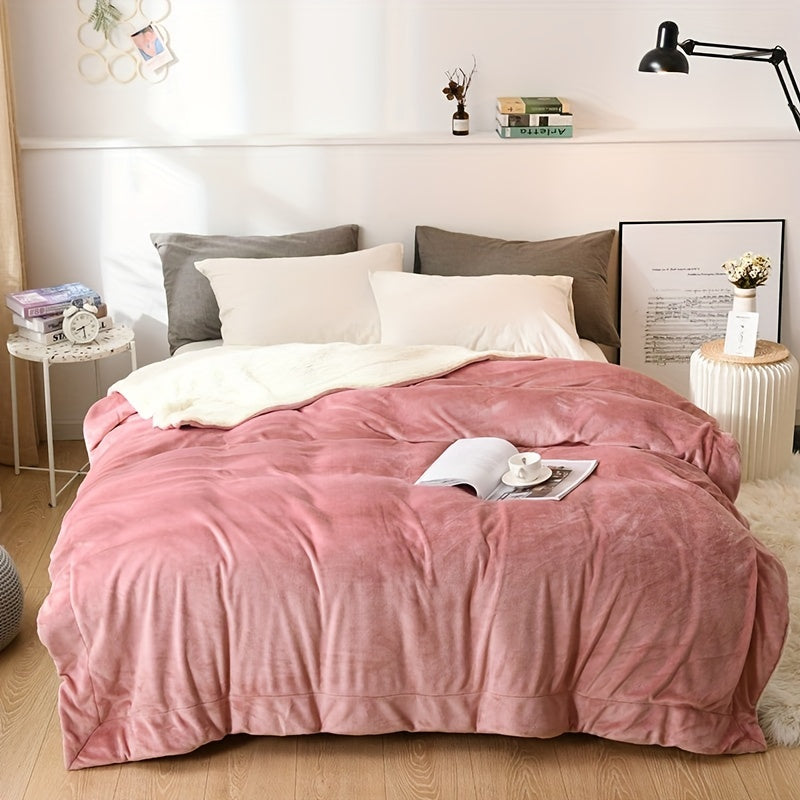 LuxeFlannel – Double-Sided Sherpa Blanket for Ultimate Comfort