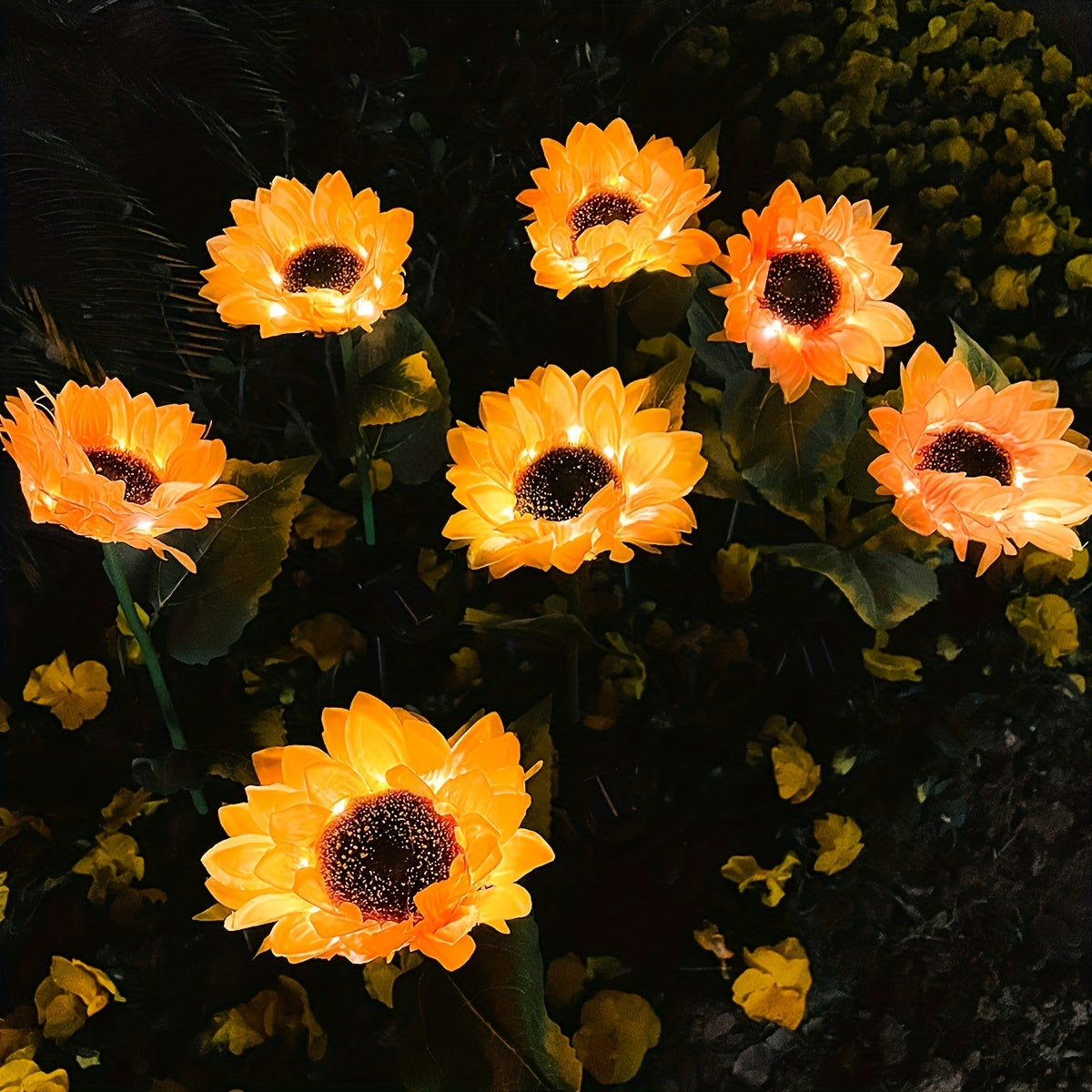 SolarBloom Lamp – Sunflower LED Garden Lamp 3 Cups