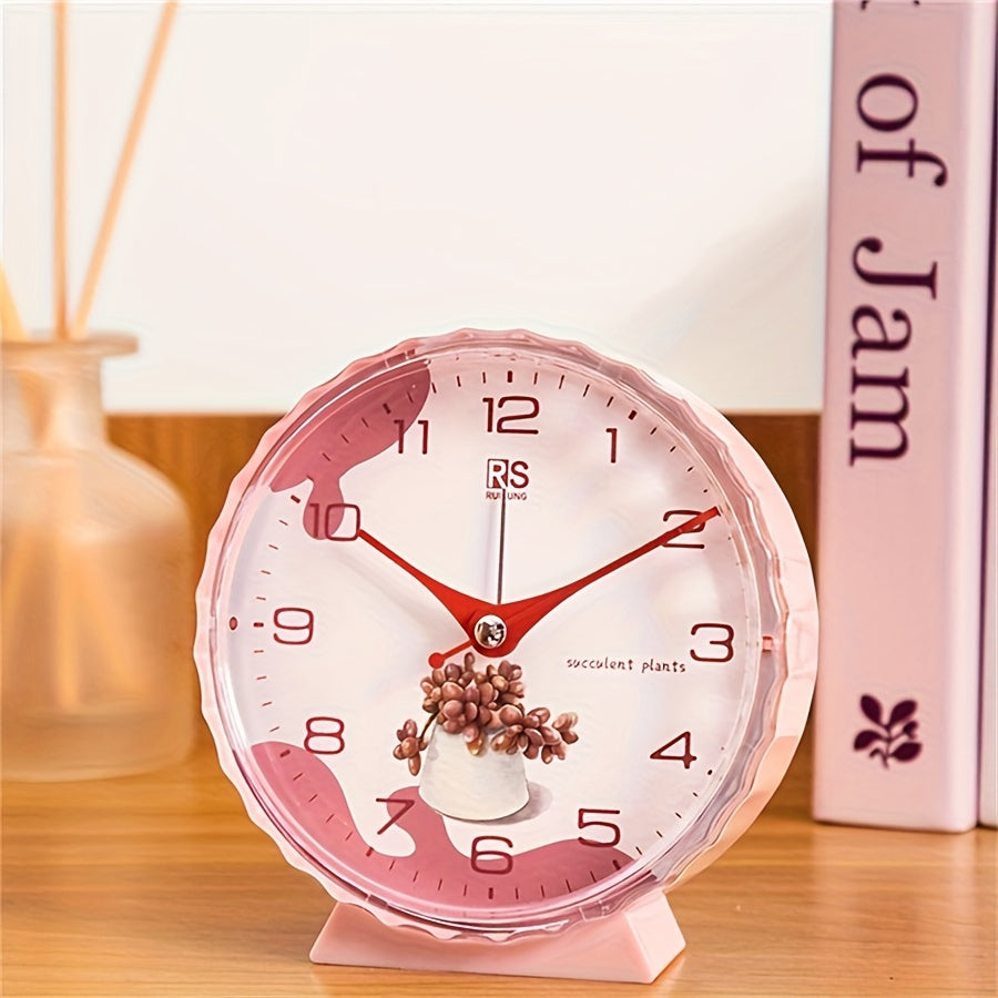 FloraTime Clock - Elegant Flower Wicker with Alarm