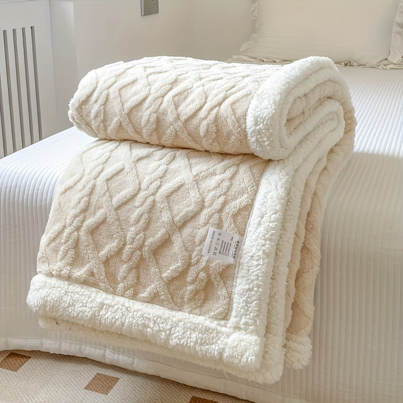 Stylish Reversible Fleece Blanket for Ultimate Comfort and Warmth