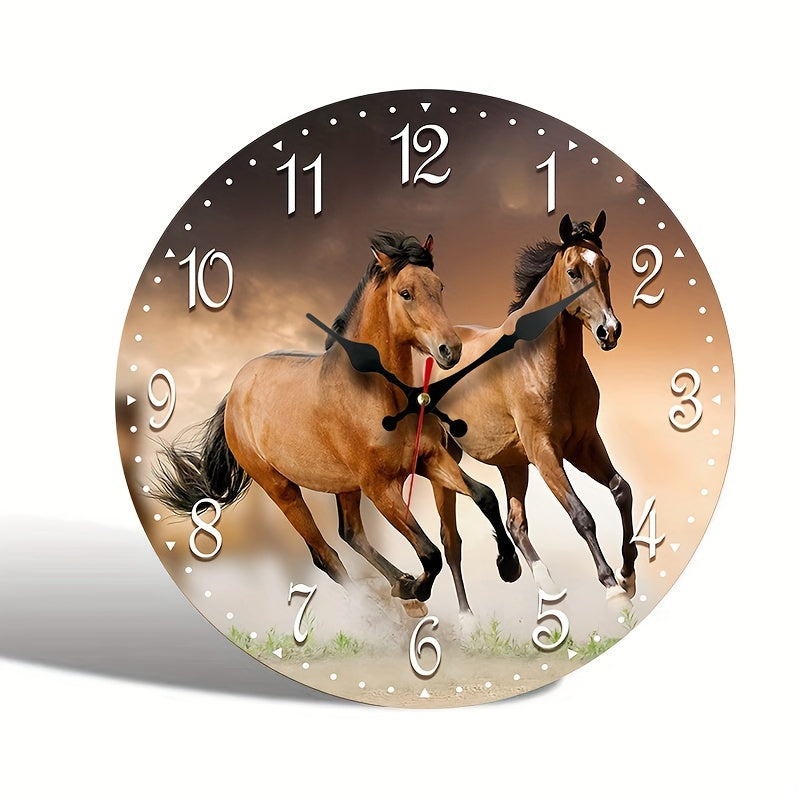 GallopTime Clock – Elegant Horse Racing Wall Clock