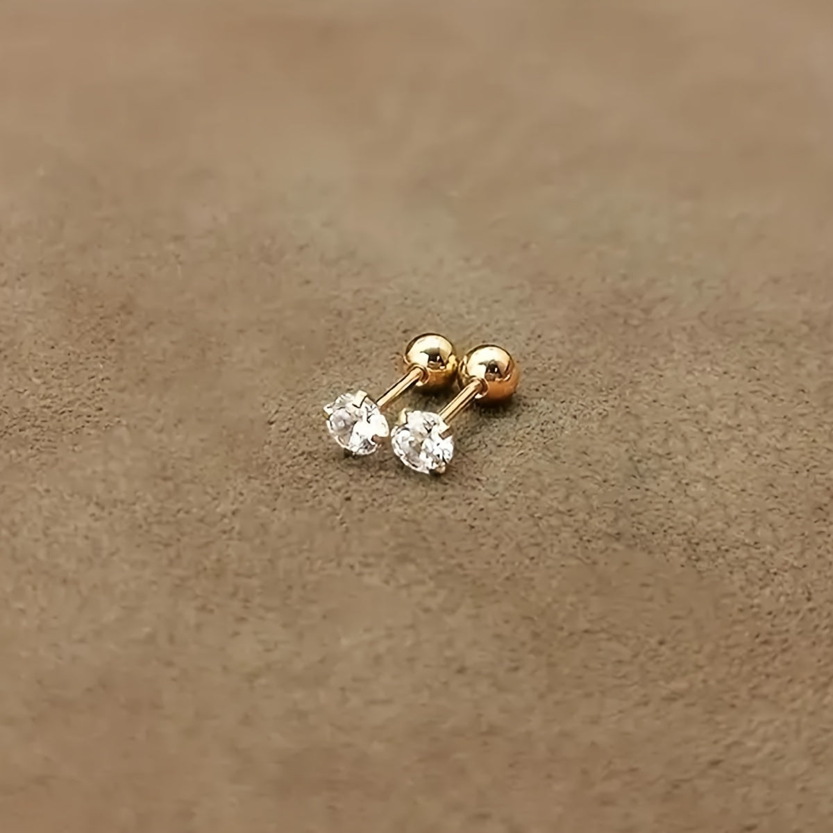 Lumen Sparkle - Timeless Titanium Zirconia Earrings