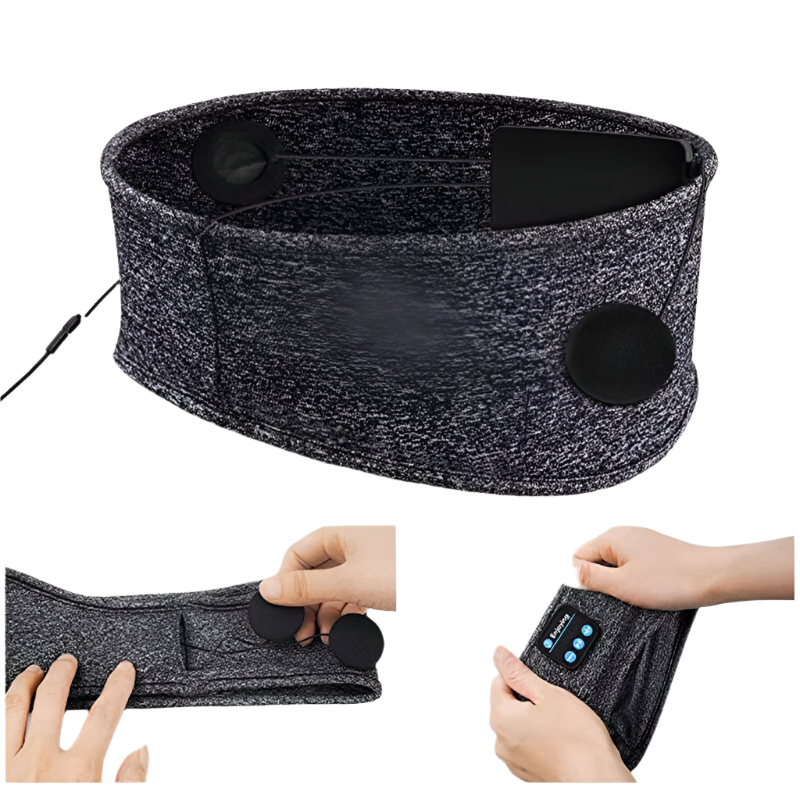 SnoozeMelody - Sound-Cancelling Bluetooth Sleep Mask for Peaceful Nights