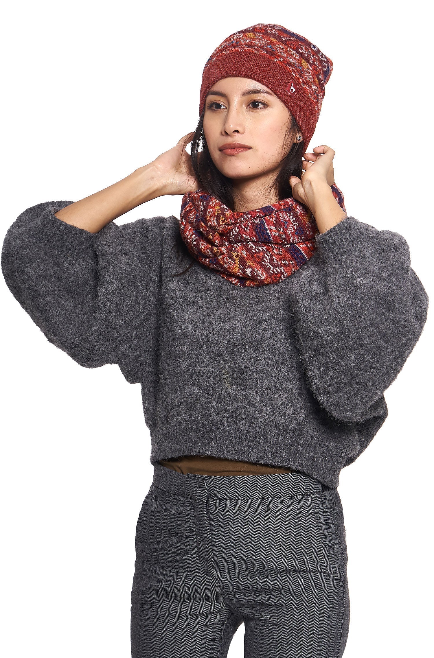AlpacaFit Beanie - Luxurious 100% Jacquard Beanie