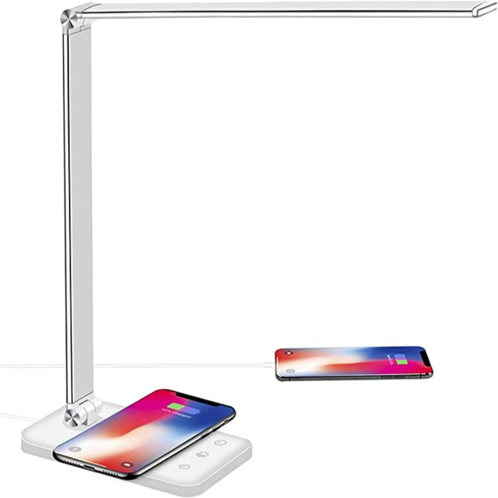 LED Desk Lamp - Table Lamp with USB Charging Port, 5 Light Settings and Brightness Levels