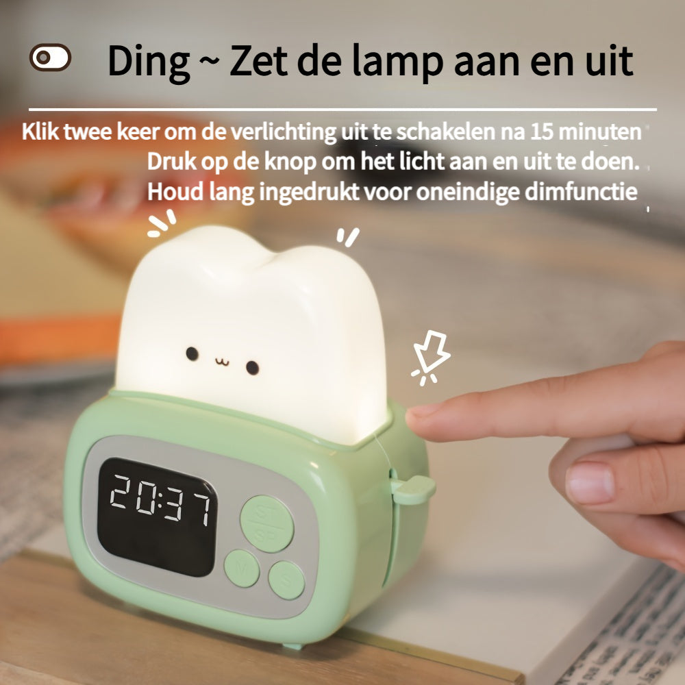 GlowBake Clock - Modern LED Alarm Clock with Rechargeable USB